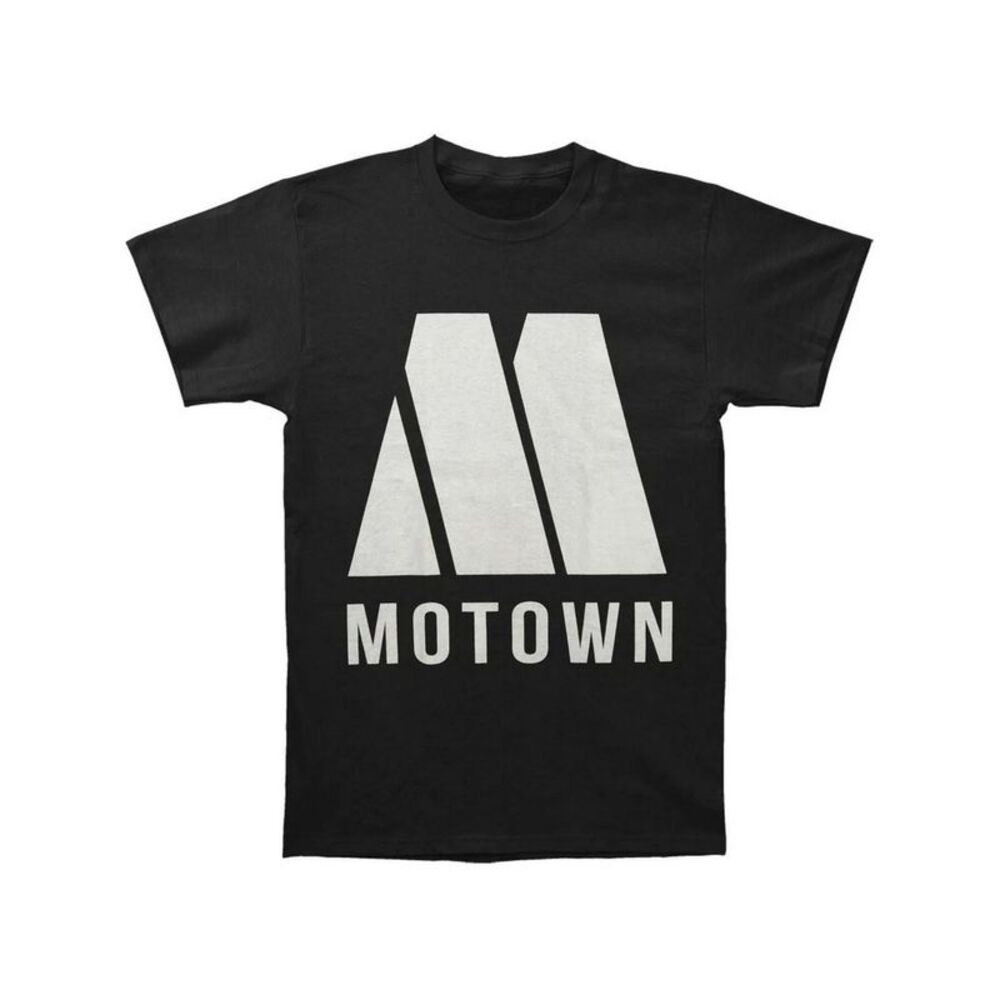 Motown Records Unisex Adult M Logo T-Shirt / Black/White